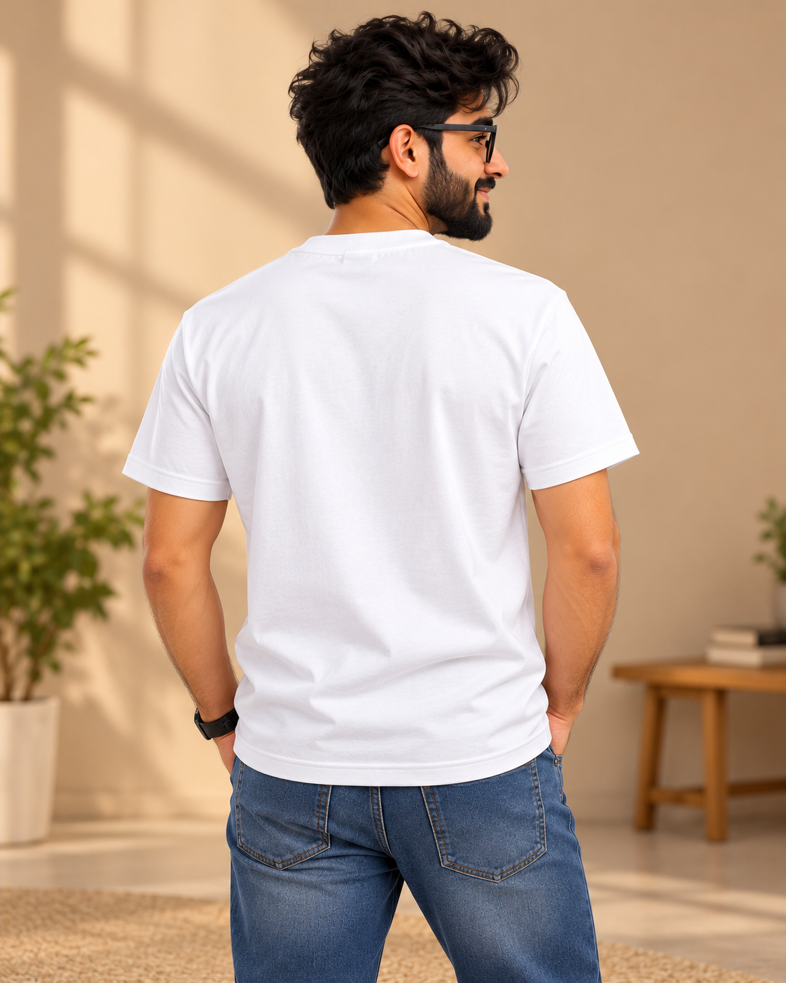 FUNTROOS White Regular Fit T-Shirt | 180 GSM Cotton