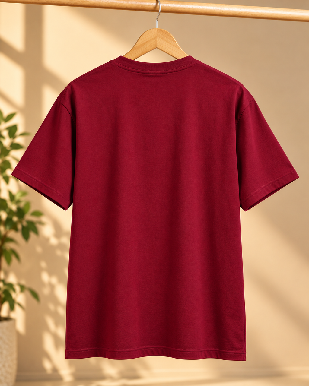 FUNTROOS Maroon Regular Fit T-Shirt | 200 GSM Cotton