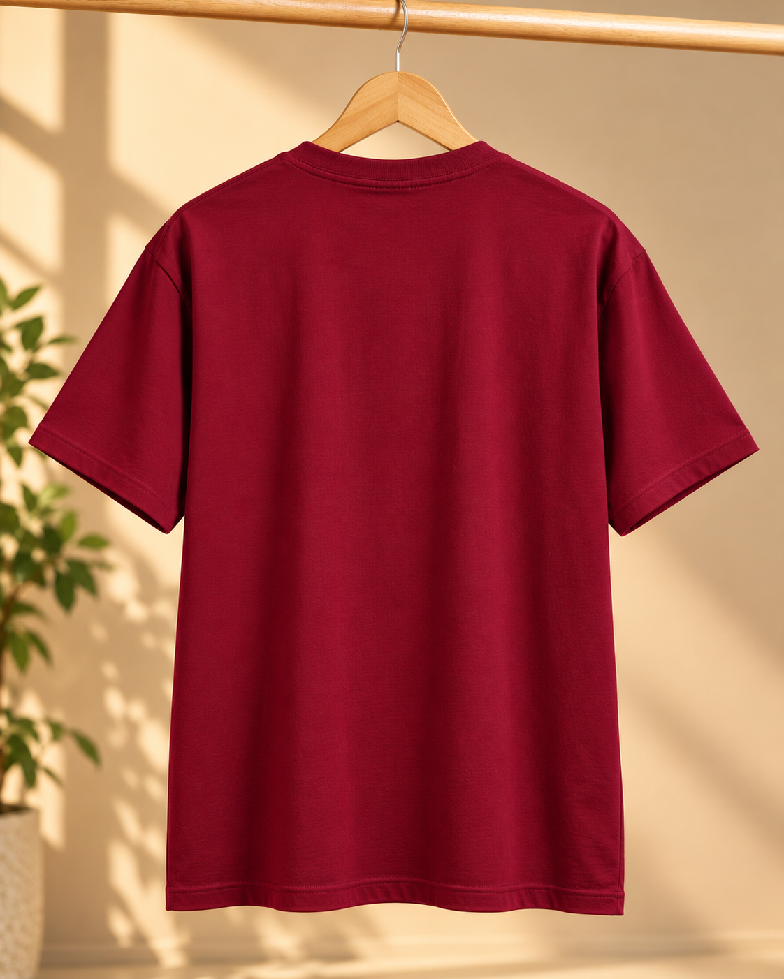 FUNTROOS Maroon Regular Fit T-Shirt | 200 GSM Cotton