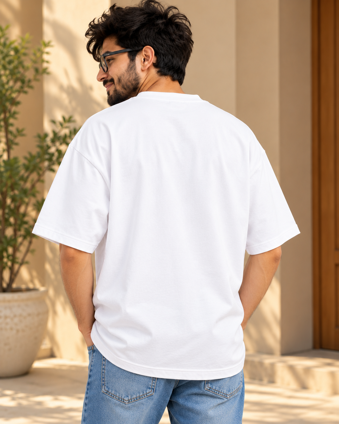 FUNTROOS White Oversized T-Shirt | 240 GSM Cotton