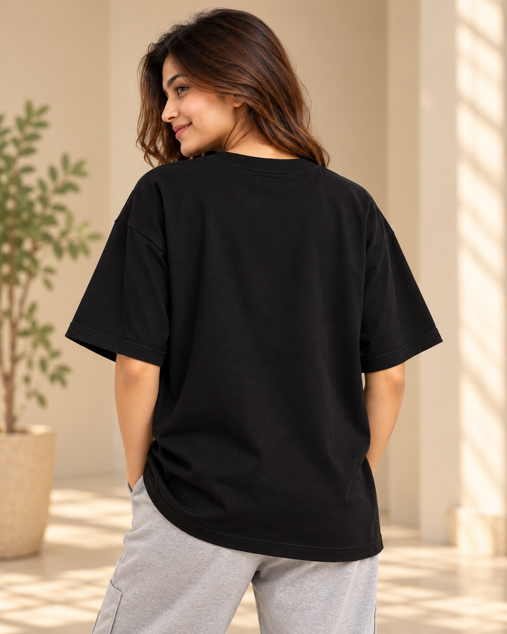 FUNTROOS Black Oversized T-Shirt | 240 GSM Cotton