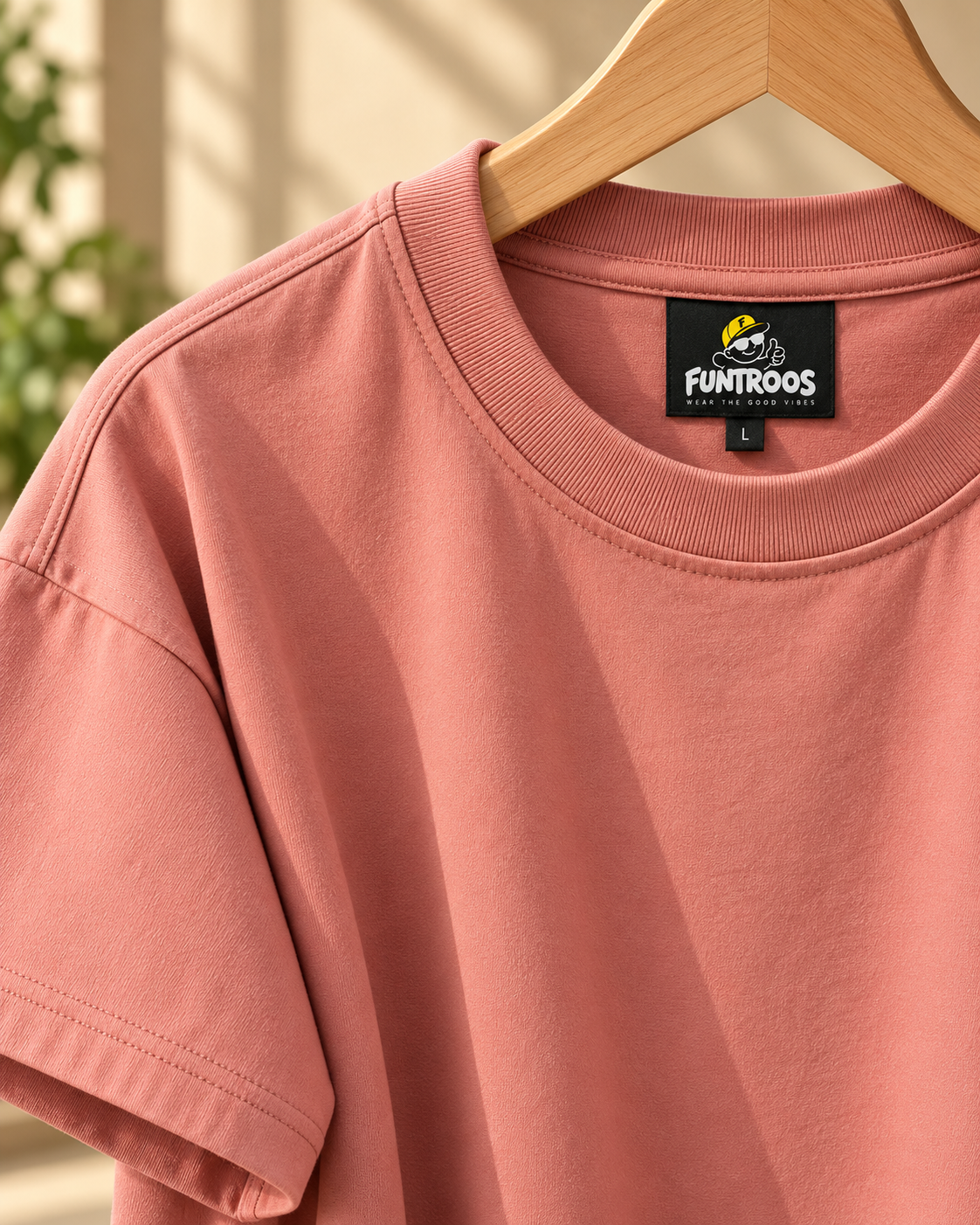 FUNTROOS Pink Oversized T-Shirt | 240 GSM Cotton