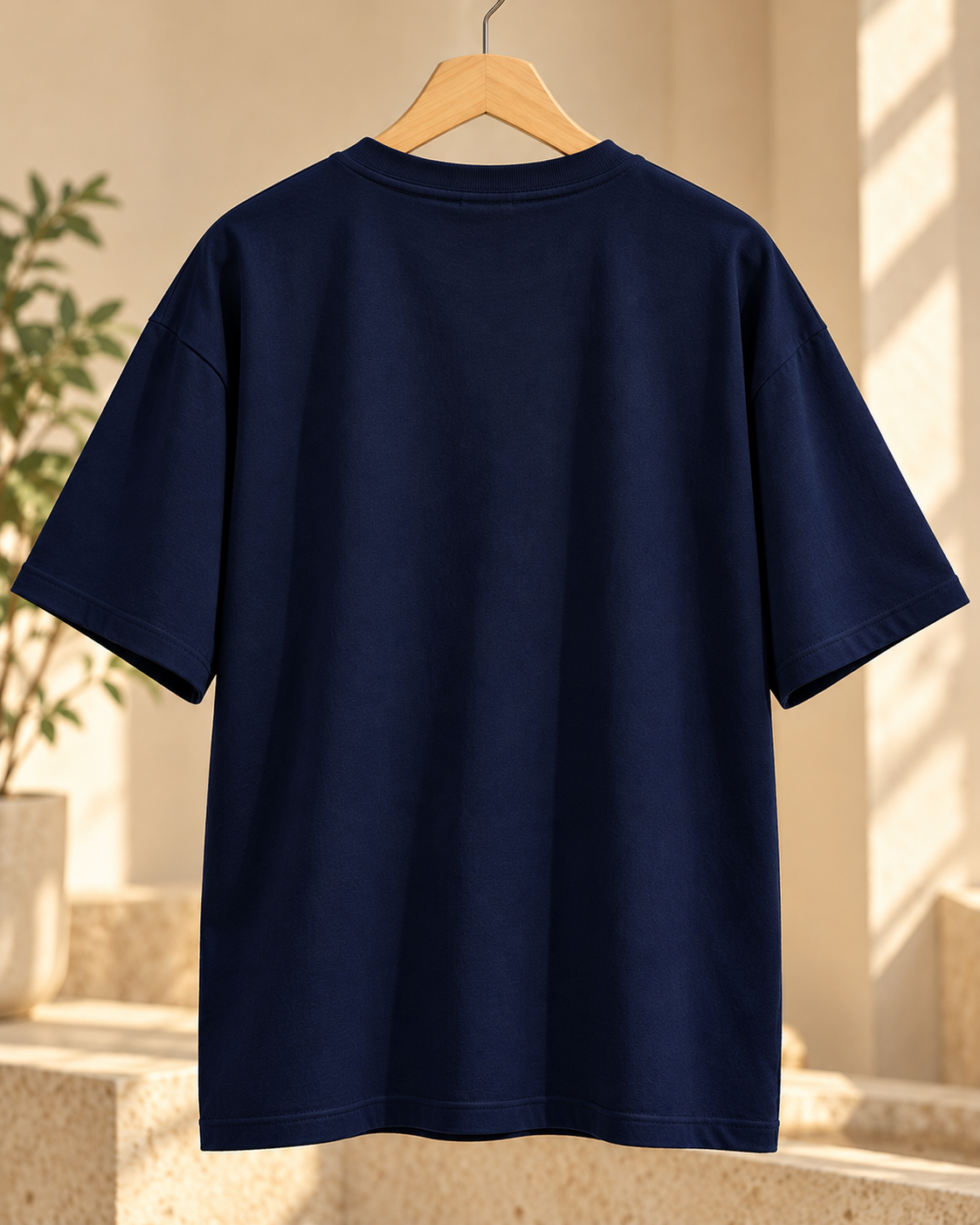FUNTROOS Navy Blue Oversized T-Shirt | 240 GSM Cotton