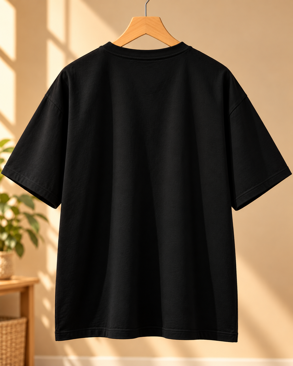 FUNTROOS Black Oversized T-Shirt | 220 GSM Cotton