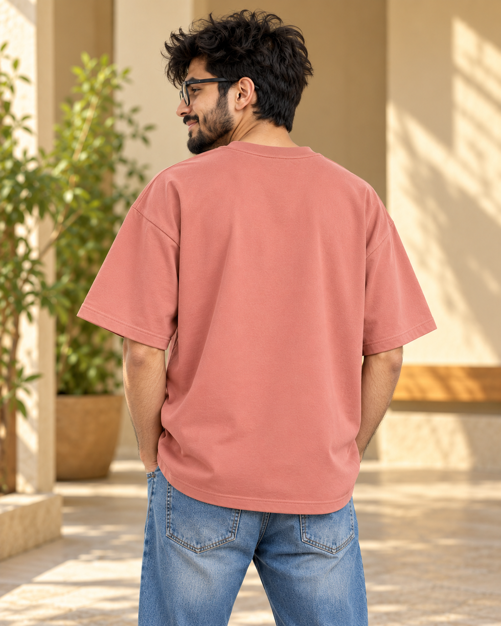 FUNTROOS Pink Oversized T-Shirt | 240 GSM Cotton