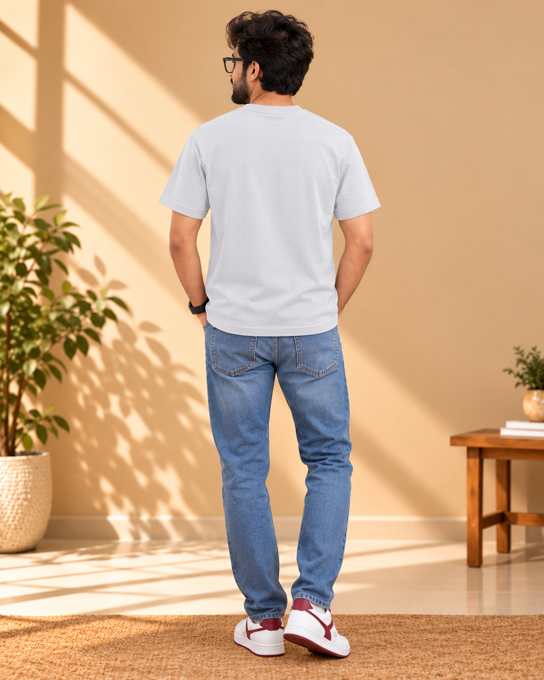 FUNTROOS Grey Regular Fit T-Shirt | 200 GSM Cotton