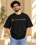 FUNTROOS C(LAUDE) LAG GAYE Black Oversized T-Shirt | 220 GSM - Men