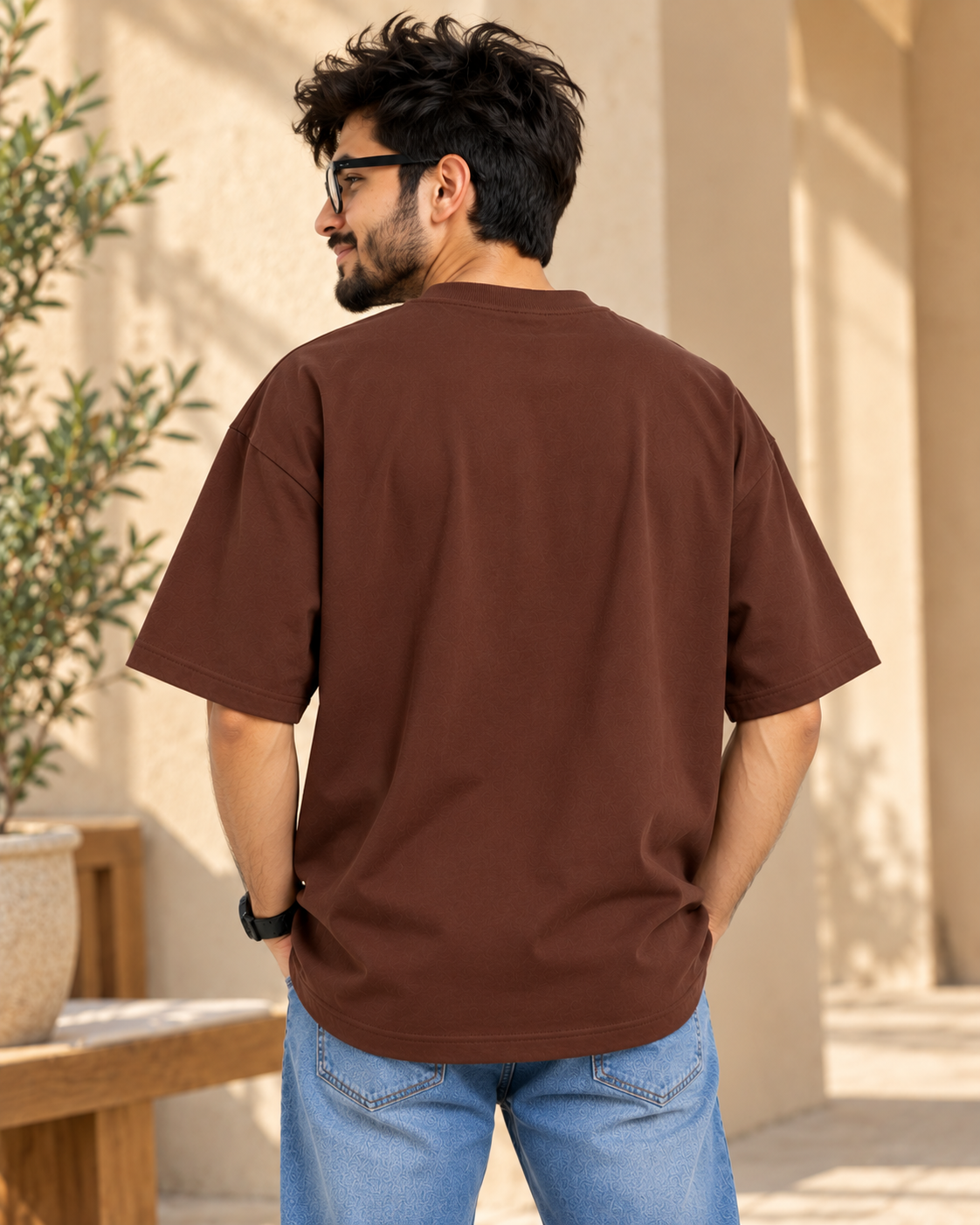 FUNTROOS Brown Oversized T-Shirt | 220 GSM Cotton