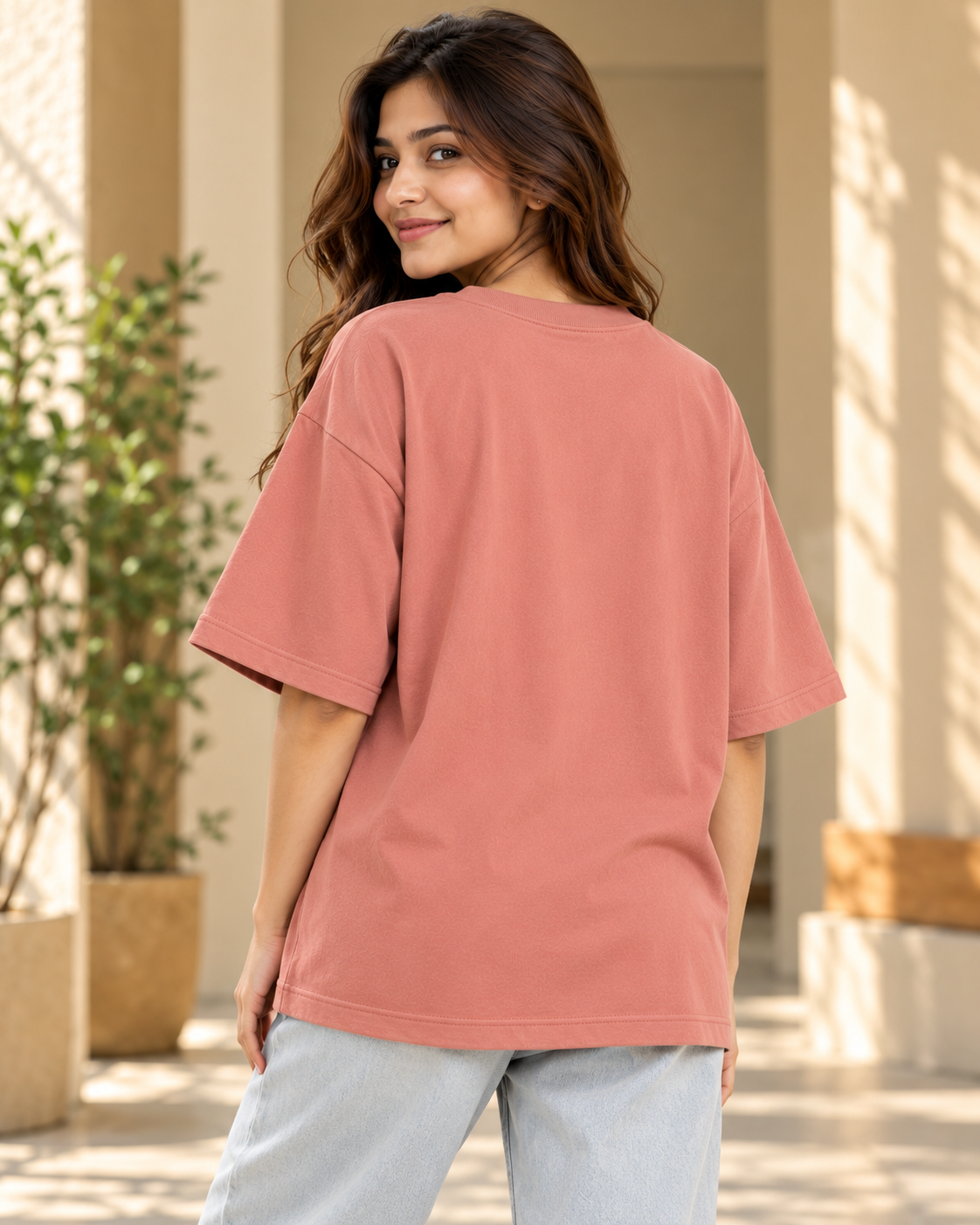 FUNTROOS Pink Oversized T-Shirt | 240 GSM Cotton