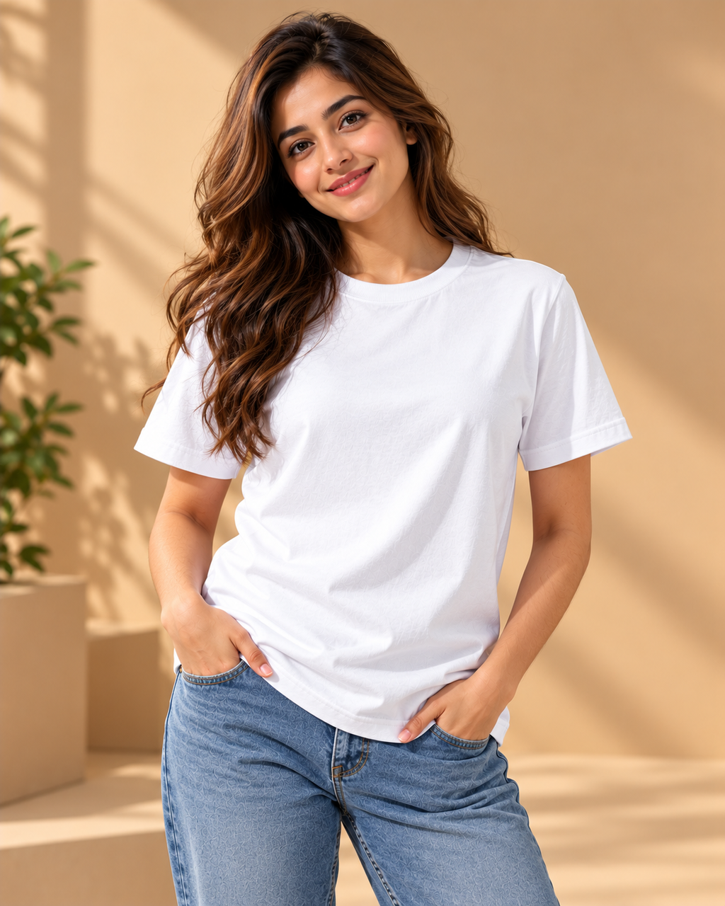 FUNTROOS White Regular Fit T-Shirt | 180 GSM Cotton