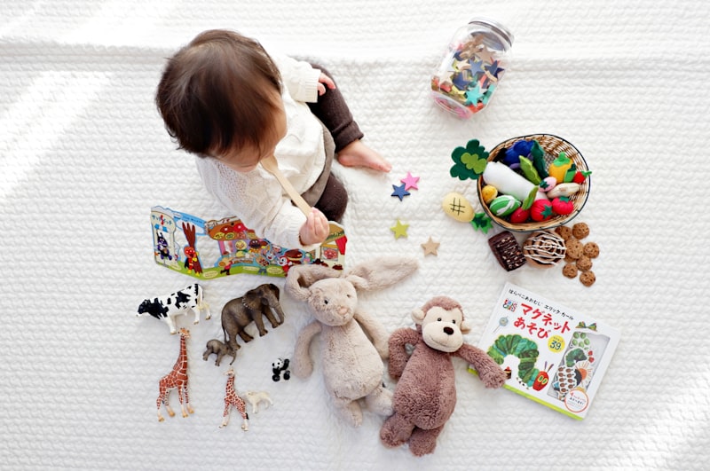 Soft Plush Infant Rattle Socks Set - 0-6 Months / Blue
